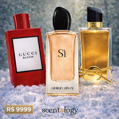 Luxury Perfume Combo – Gucci Bloom, Giorgio Armani Sì & YSL