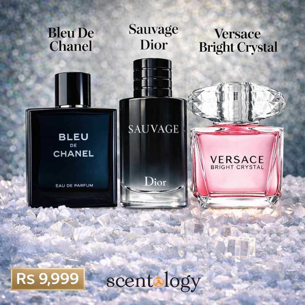 Premium Perfume Bleu De Chanel, Sauvage Dior & Versace Bright Crystal